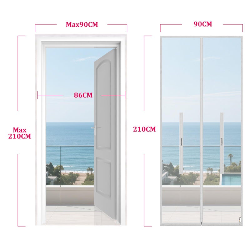 HOOMEE 36x83 Inch Zipper Screen Door Seal for Portable Air Conditioner and Tumble Dryerâ€“ Works with Mobile Air Conditioning - Image 4